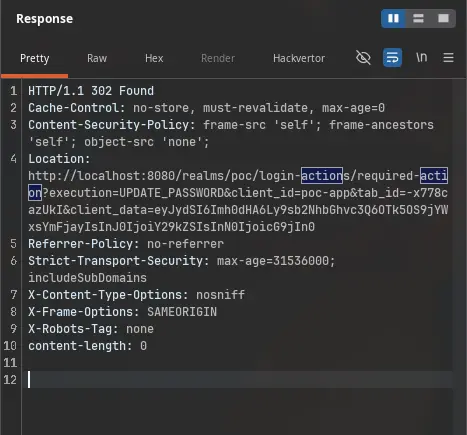 Step 13 - the 302 redirect